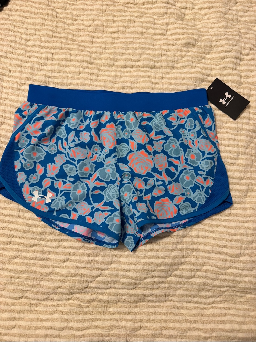 Under Armour Blue Floral Performance Running Shorts